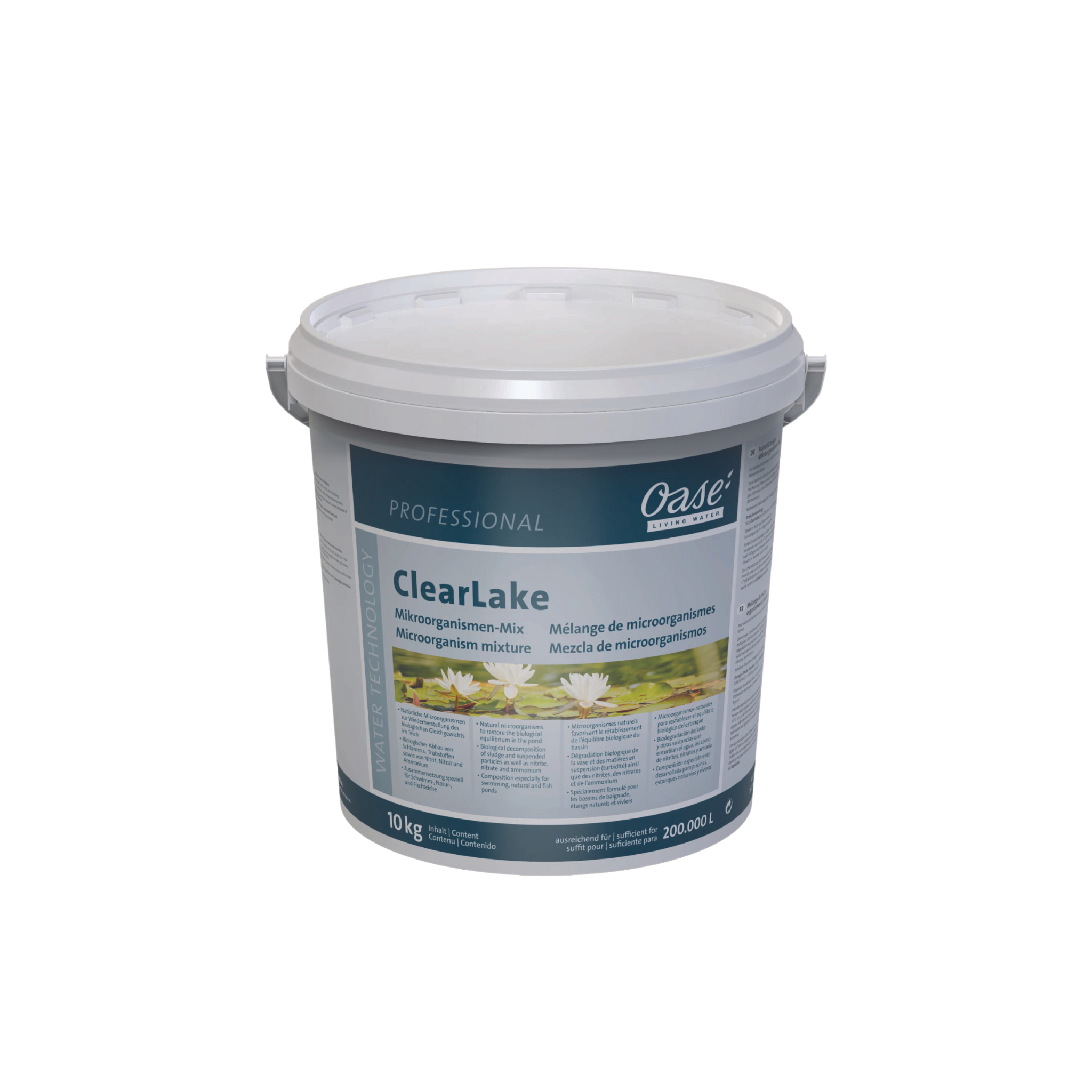 ClearLake by OASE .Captivates and amplifies the bioloical self- purification processRemoves toxins and counteracts putrefaction